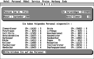 Hotelier atari screenshot